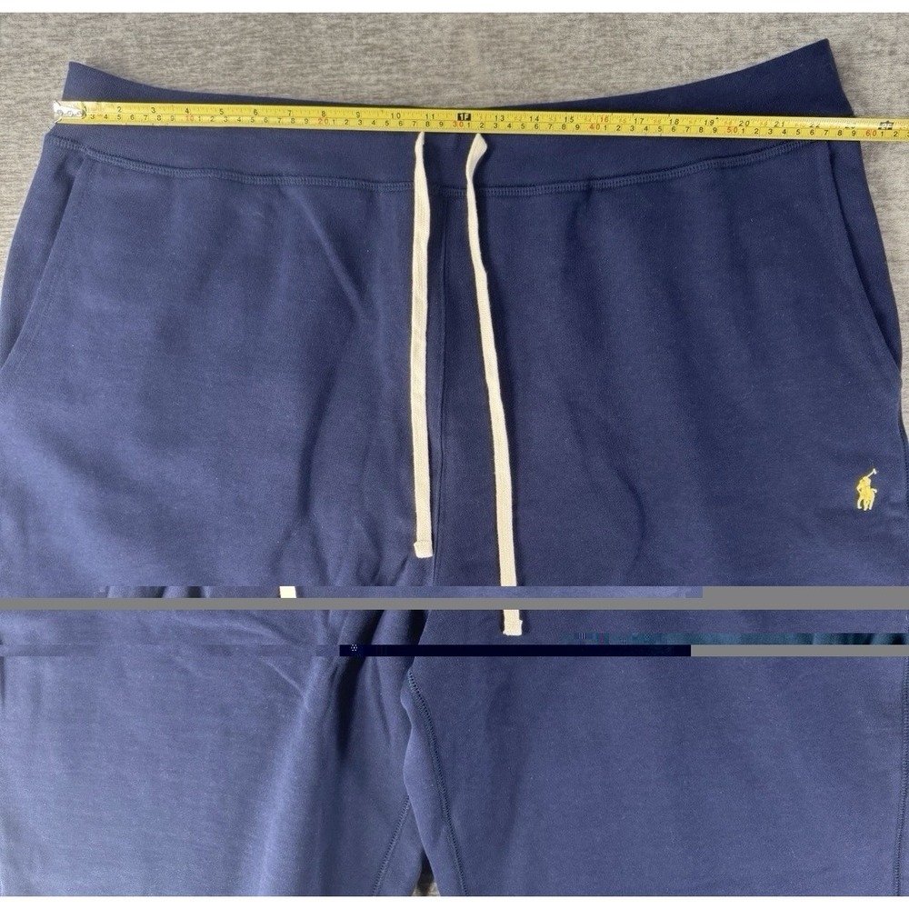 NWT Polo Ralph Lauren Fleece Sweatpants Ankle Cinch Men Size 4XL Tall Navy Blue - Picture 5 of 14